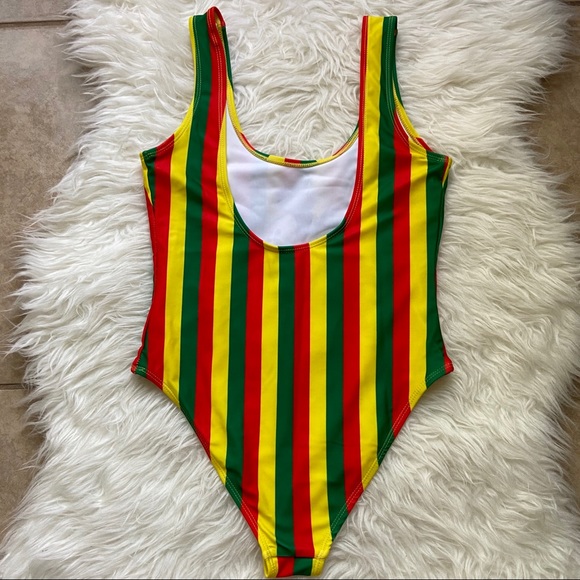 Disney Mickey Mouse Multicolored Striped Bodysuit - Picture 5 of 8